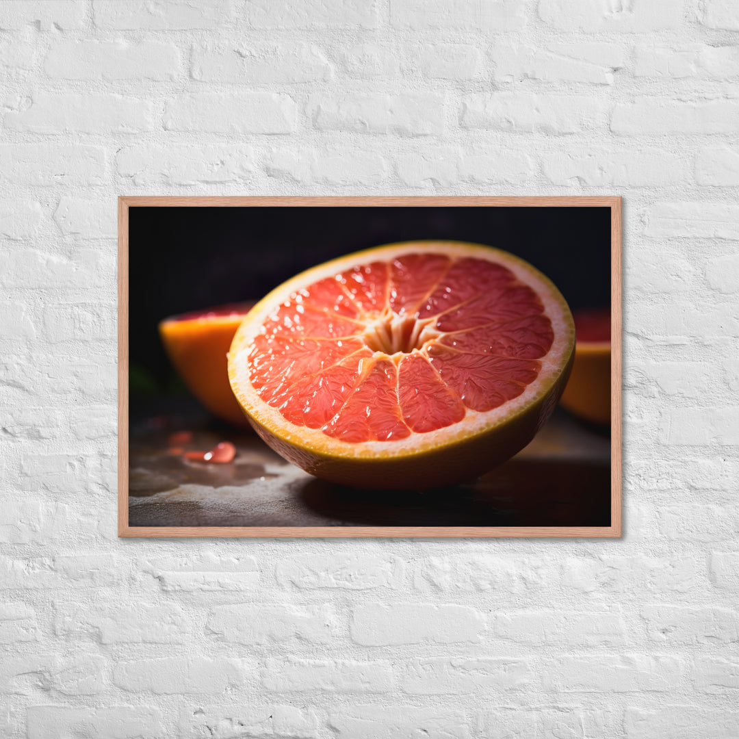 Pink Citrus Sunrise Framed poster 🤤 from Yumify.AI