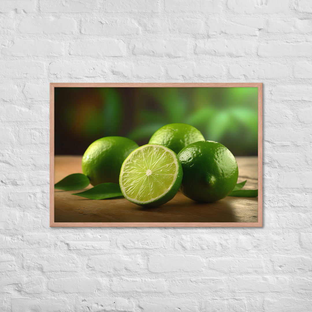 Zesty Limes Framed poster 🤤 from Yumify.AI