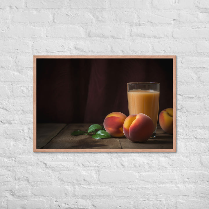 Peach Smoothie Framed poster 🤤 from Yumify.AI