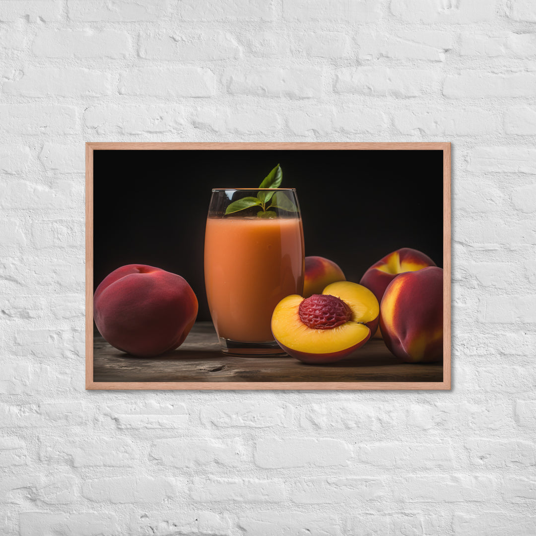 Peach Smoothie Framed poster 🤤 from Yumify.AI