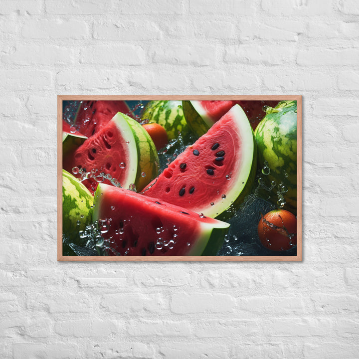 Watermelon Fruitscape Framed poster 🤤 from Yumify.AI