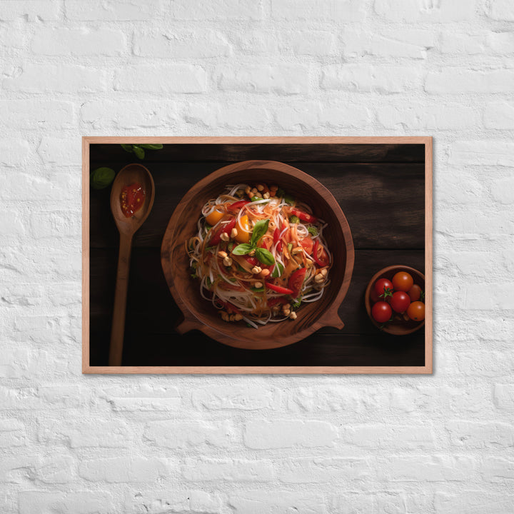 Papaya Salad Framed poster 🤤 from Yumify.AI