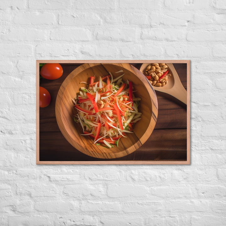 Papaya Salad Framed poster 🤤 from Yumify.AI