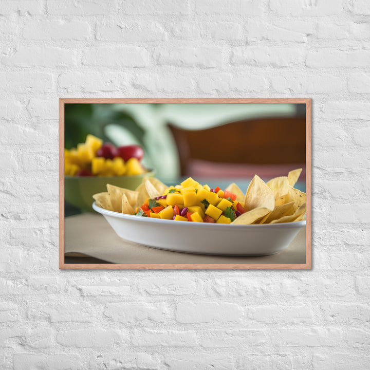 Mango Salsa Party Platter Framed poster 🤤 from Yumify.AI