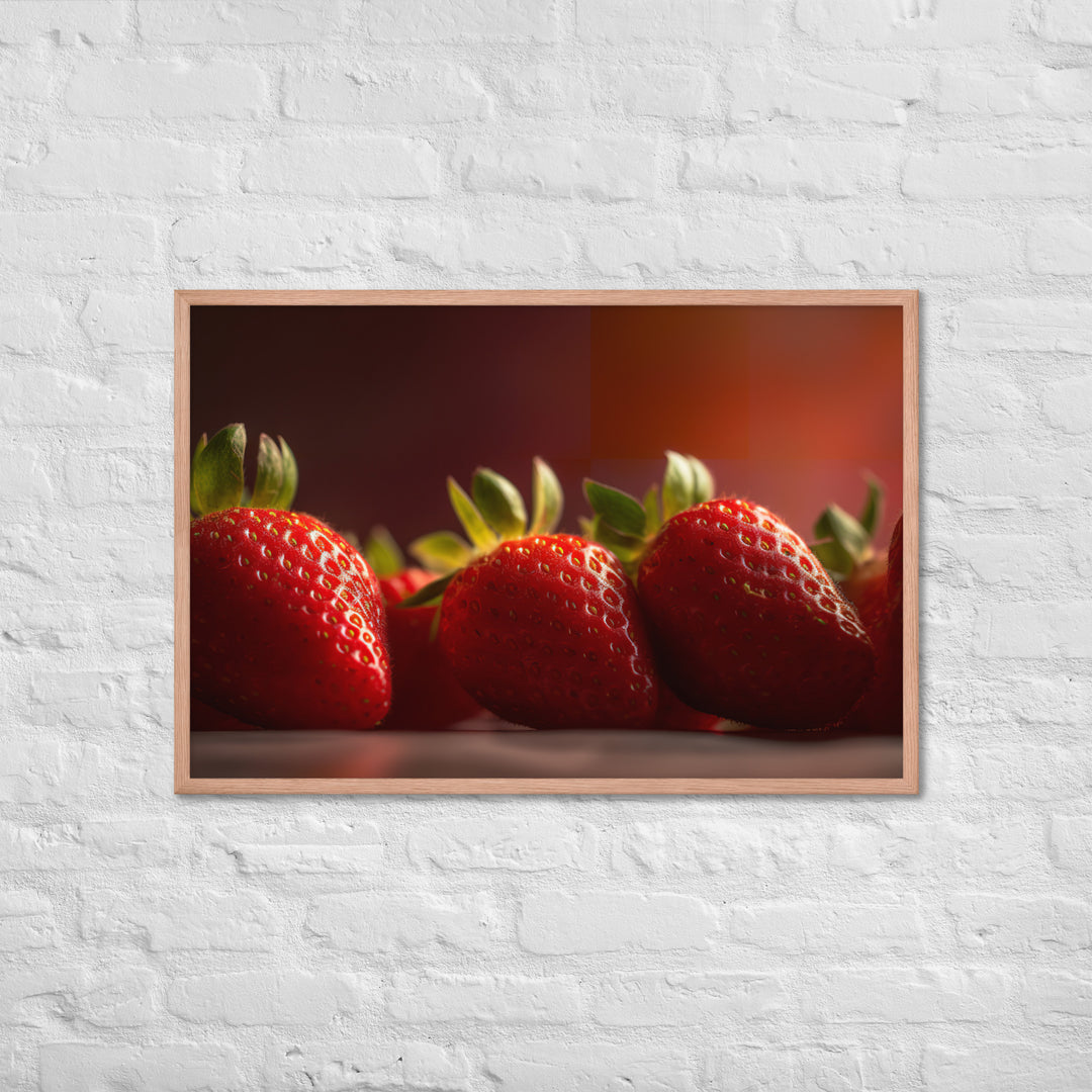 Succulent Strawberry Stack Framed poster 🤤 from Yumify.AI