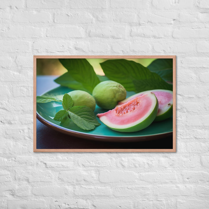 Sliced Guava Framed poster 🤤 from Yumify.AI