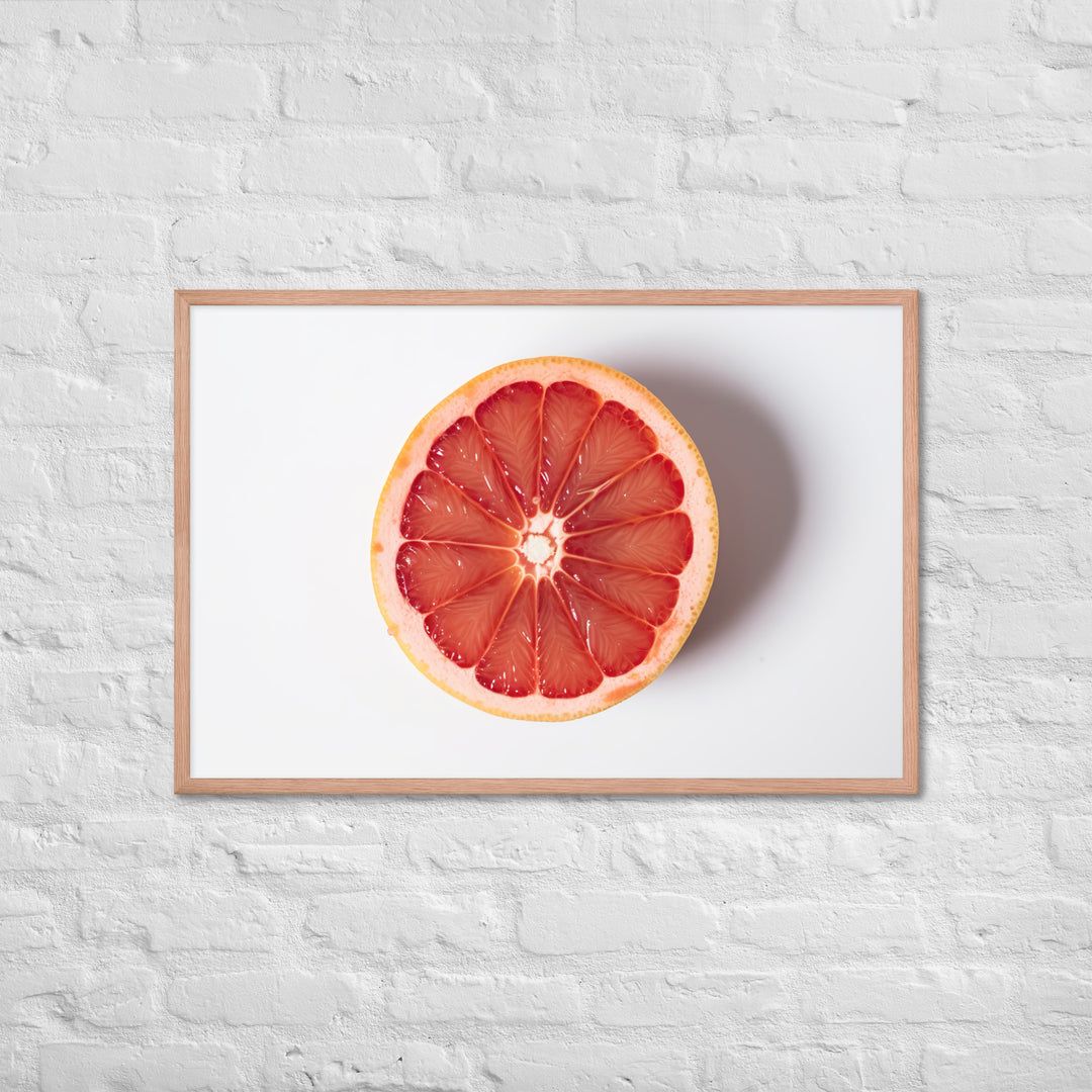 Sliced Grapefruit Framed poster 🤤 from Yumify.AI