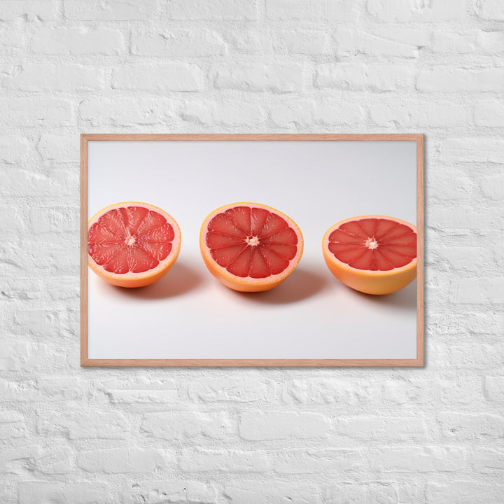 Sliced Grapefruit Framed poster 🤤 from Yumify.AI