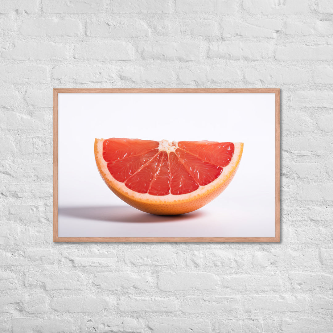 Sliced Grapefruit Framed poster 🤤 from Yumify.AI