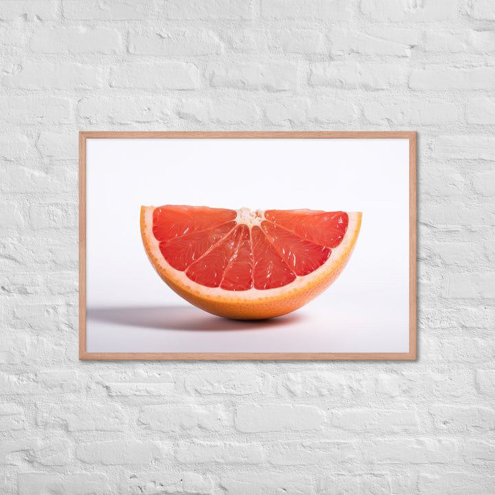 Sliced Grapefruit Framed poster 🤤 from Yumify.AI