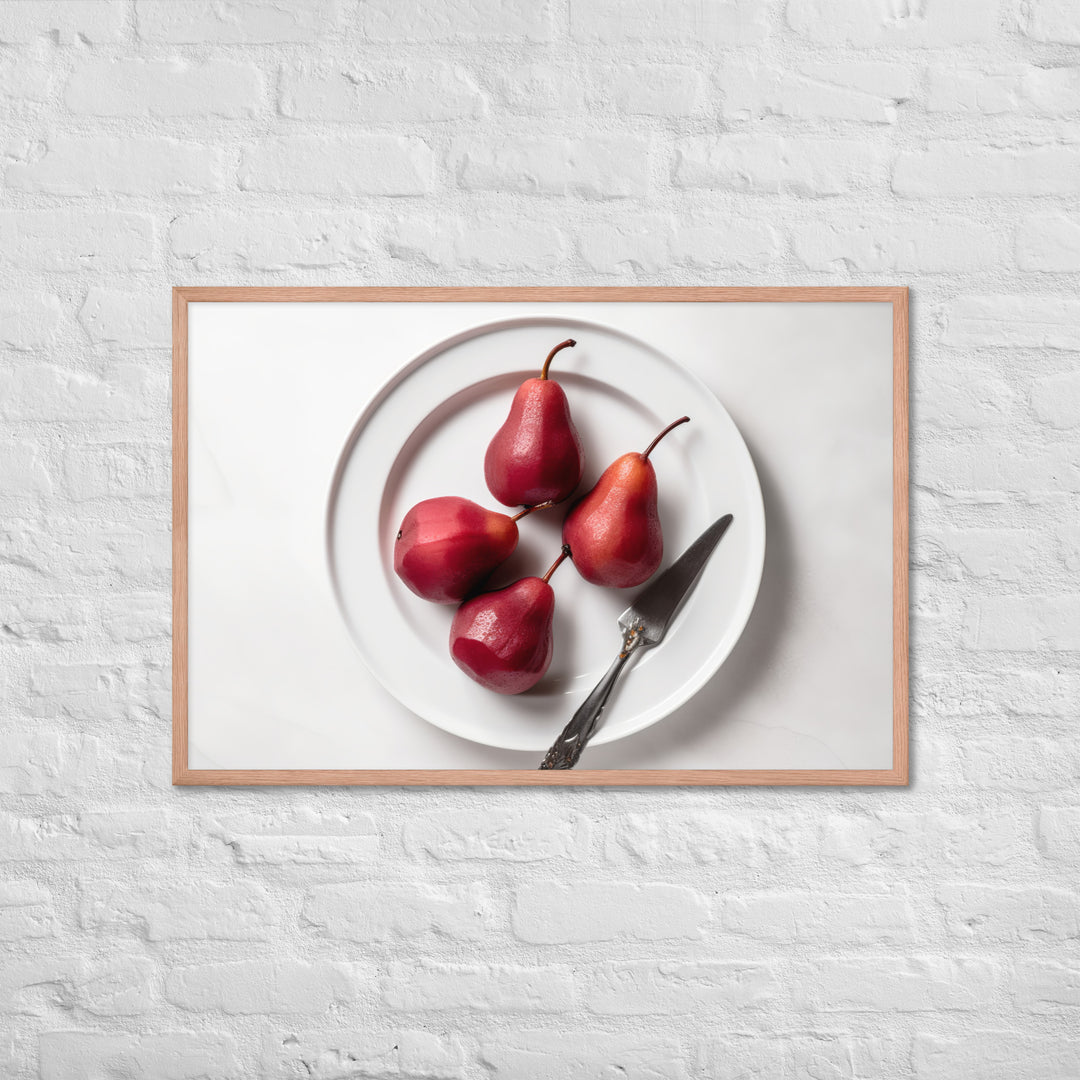 Red Anjou Pears Framed poster 🤤 from Yumify.AI