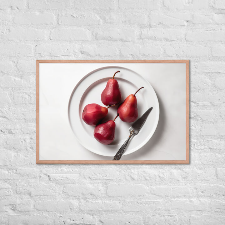 Red Anjou Pears Framed poster 🤤 from Yumify.AI