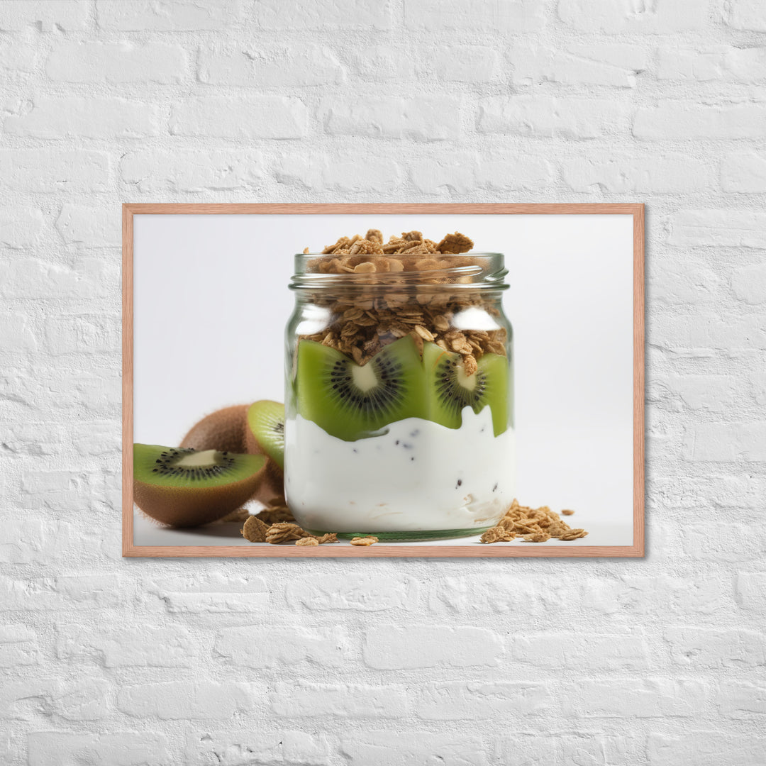 Kiwi Yogurt Parfait Framed poster 🤤 from Yumify.AI