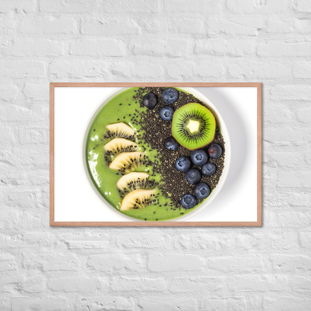 Kiwi Smoothie Bowl Framed poster 🤤 from Yumify.AI