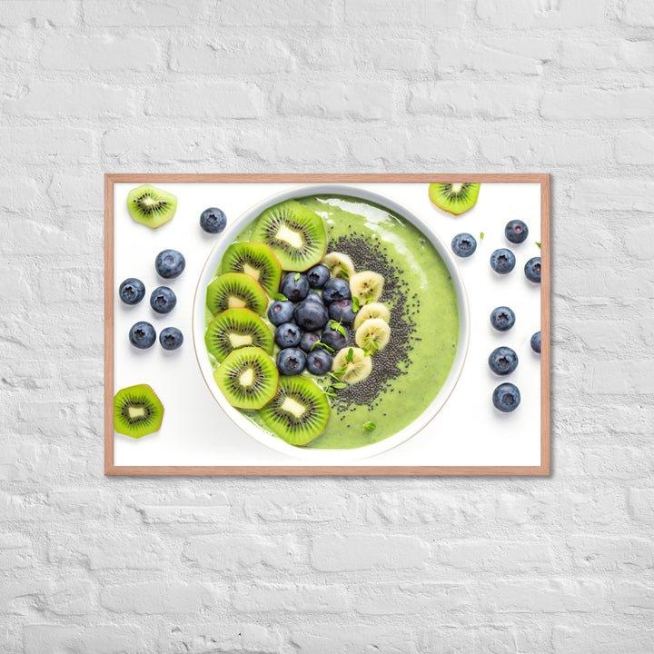 Kiwi Smoothie Bowl Framed poster 🤤 from Yumify.AI