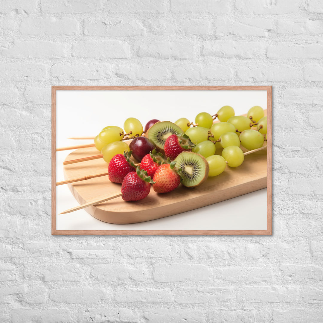 Kiwi Fruit Skewers Framed poster 🤤 from Yumify.AI