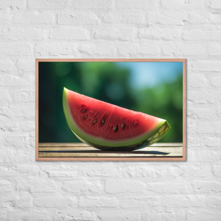 Juicy Watermelon Delight Framed poster 🤤 from Yumify.AI