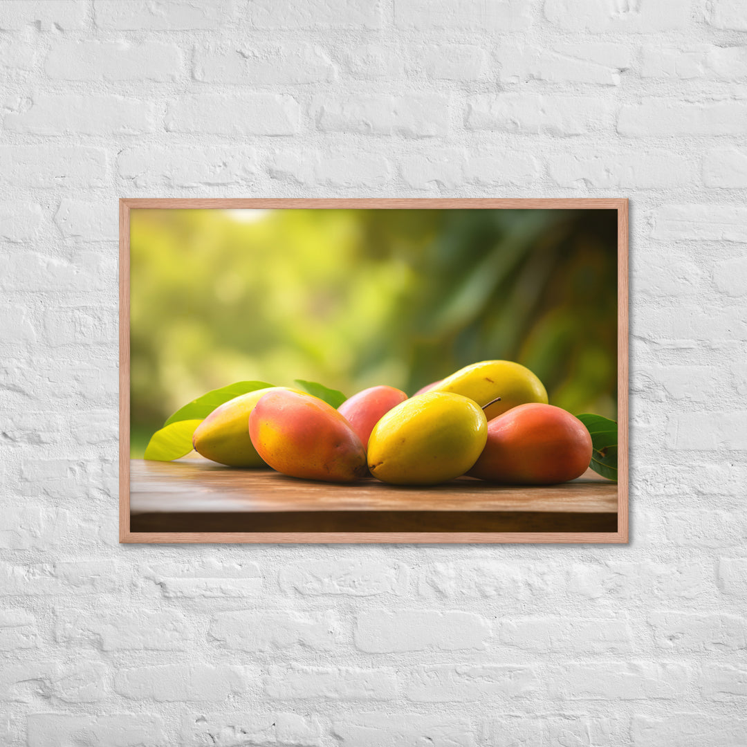 Juicy Mangoes on a Summer Day Framed poster 🤤 from Yumify.AI