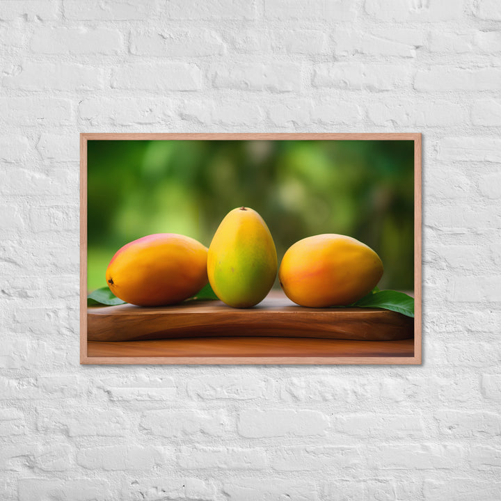 Juicy Mangoes on a Summer Day Framed poster 🤤 from Yumify.AI