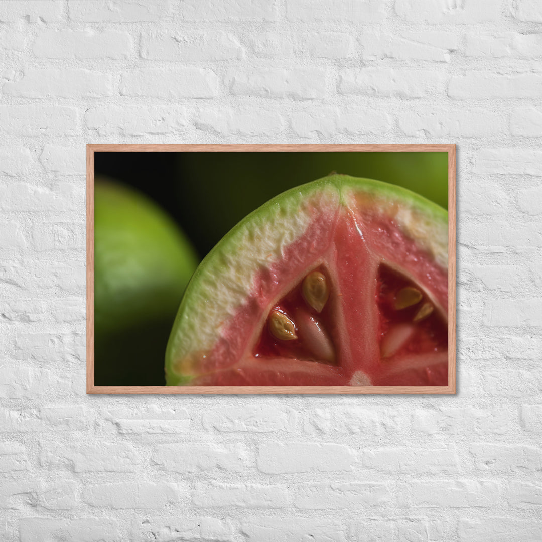 Juicy Guava Close Up Framed poster 🤤 from Yumify.AI