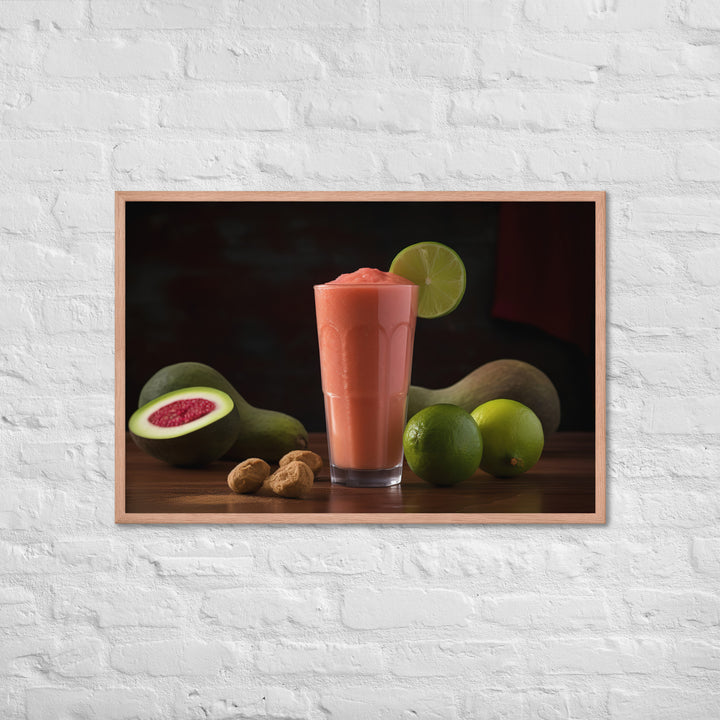Guava Smoothie Bliss Framed poster 🤤 from Yumify.AI