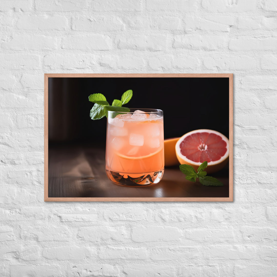 Grapefruit Mocktail Framed poster 🤤 from Yumify.AI