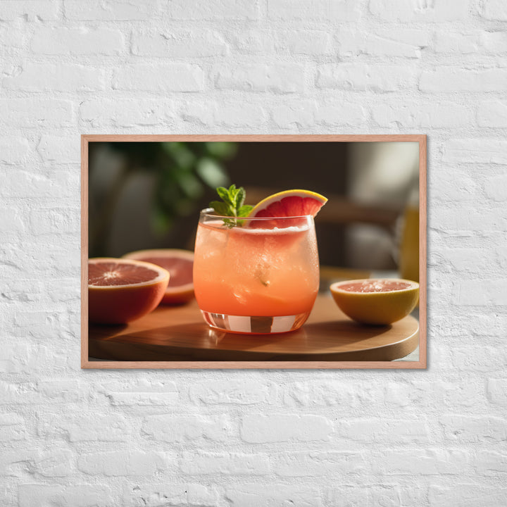 Grapefruit Mocktail Framed poster 🤤 from Yumify.AI