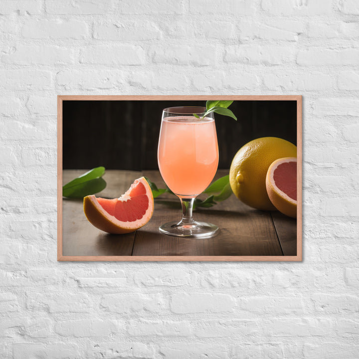 Grapefruit Mocktail Framed poster 🤤 from Yumify.AI