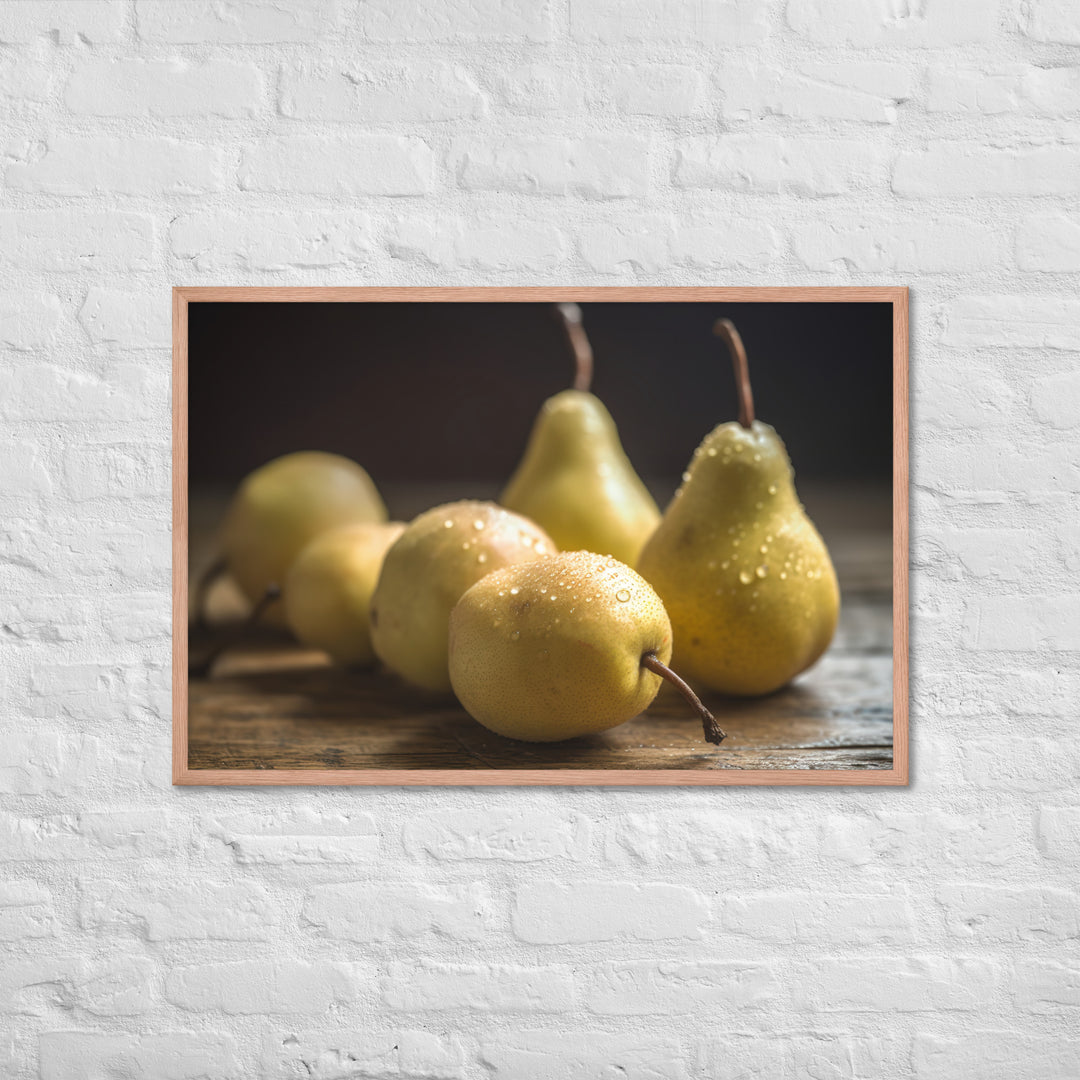 Golden Delicious Pears Framed poster 🤤 from Yumify.AI