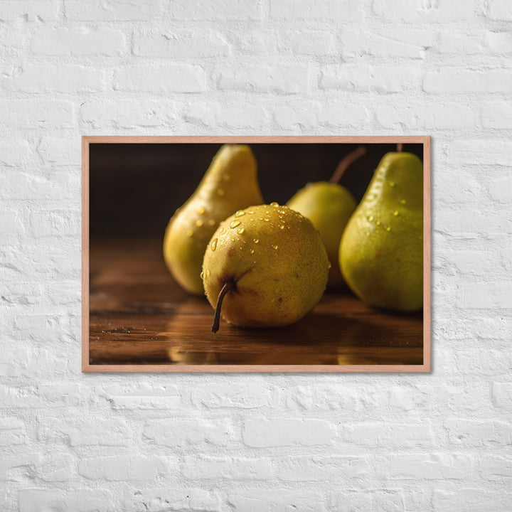 Golden Delicious Pears Framed poster 🤤 from Yumify.AI