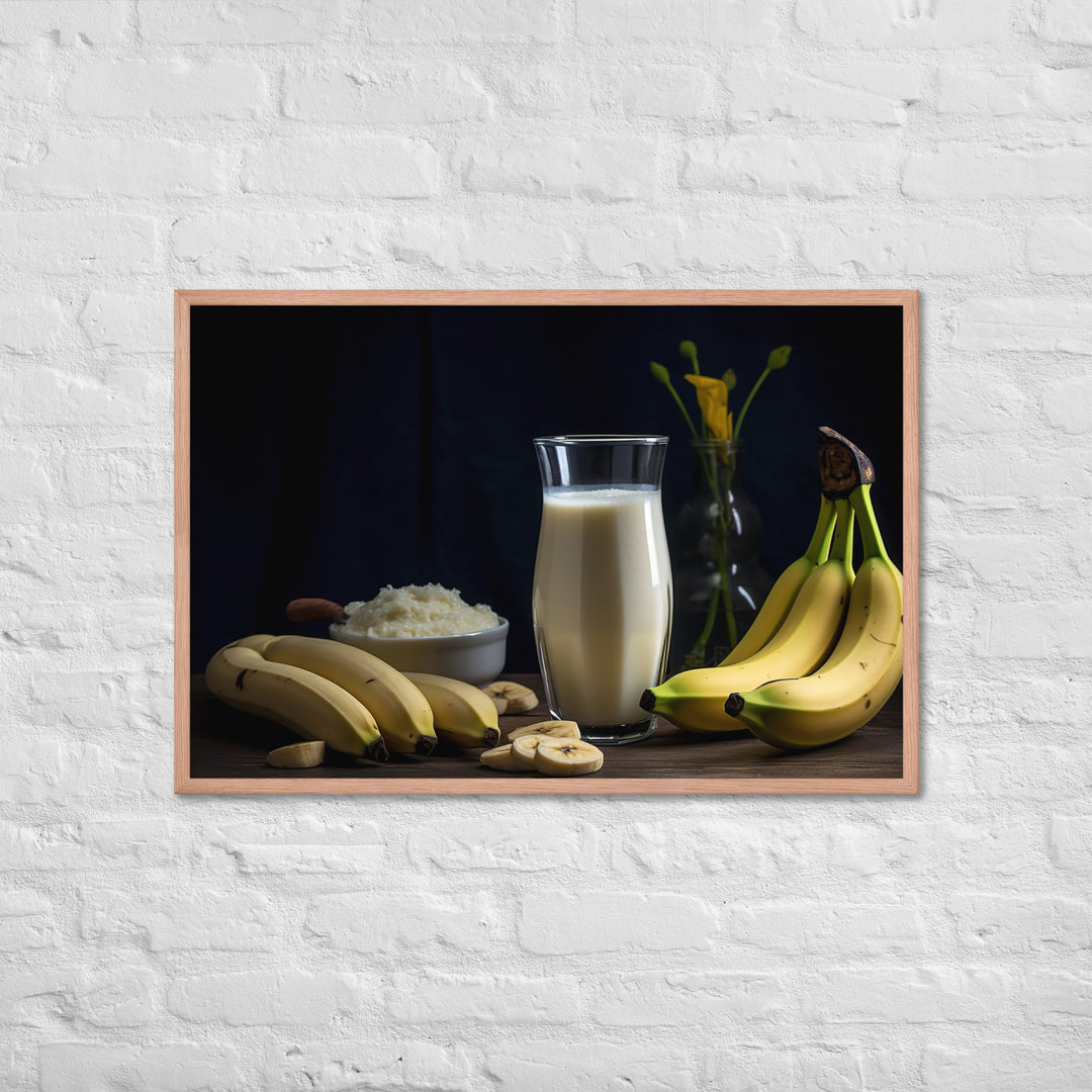 Banana Smoothie Shot Framed poster 🤤 from Yumify.AI