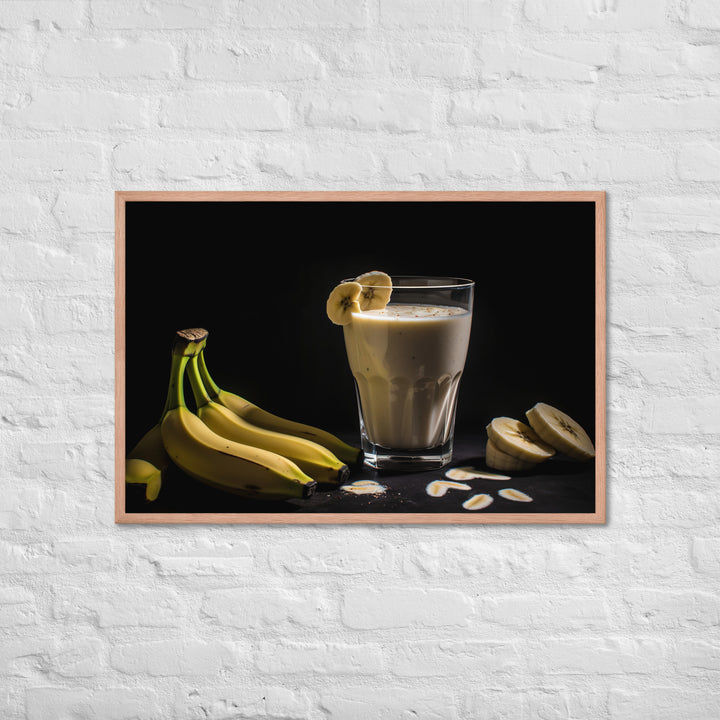 Banana Smoothie Shot Framed poster 🤤 from Yumify.AI