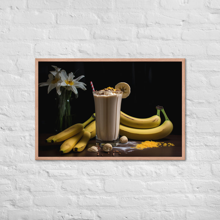 Banana Smoothie Shot Framed poster 🤤 from Yumify.AI