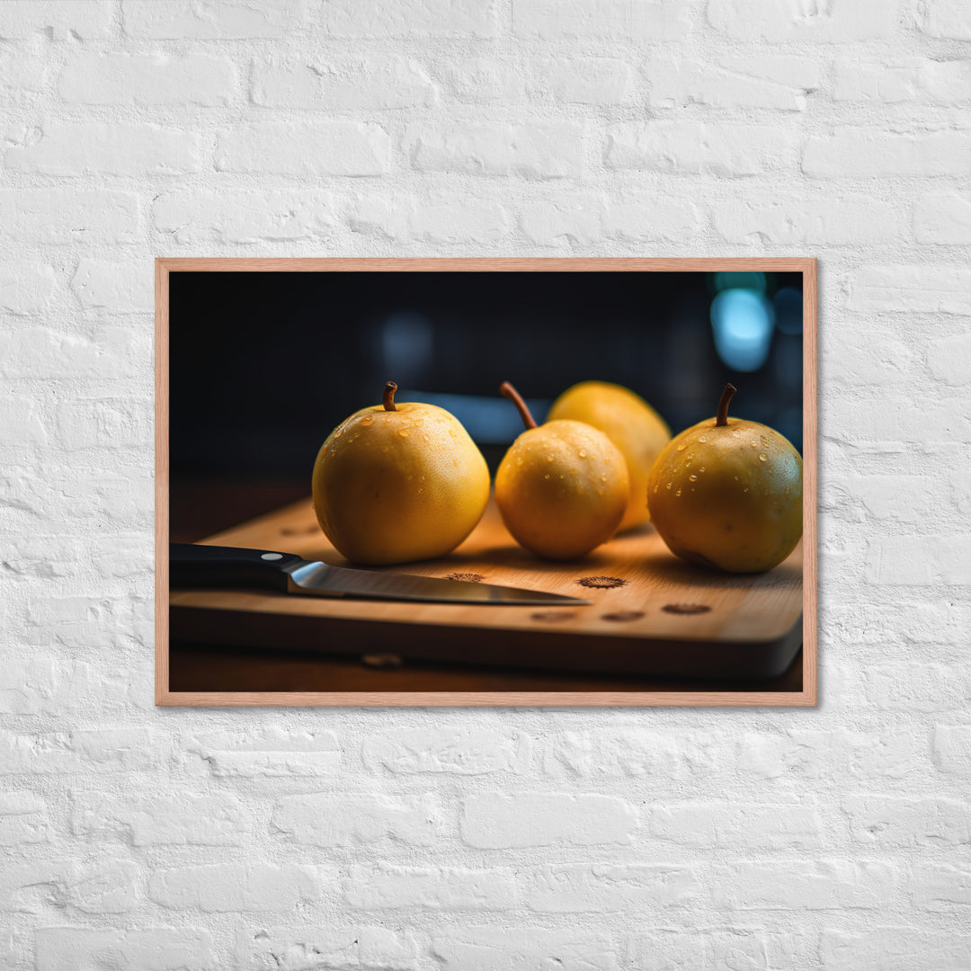 Asian Pears Framed poster 🤤 from Yumify.AI