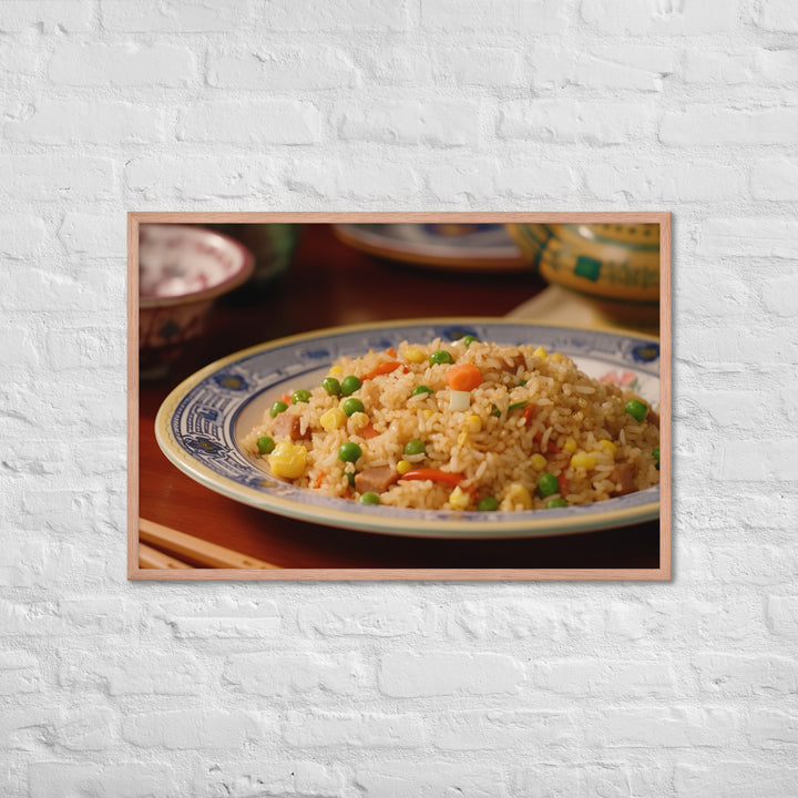 Yangzhou Fried Rice Framed poster 🤤 from Yumify.AI