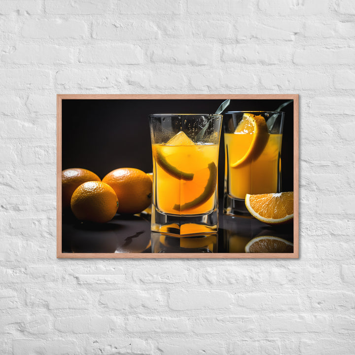 Orange Juice in a Glass Framed poster 🤤 from Yumify.AI