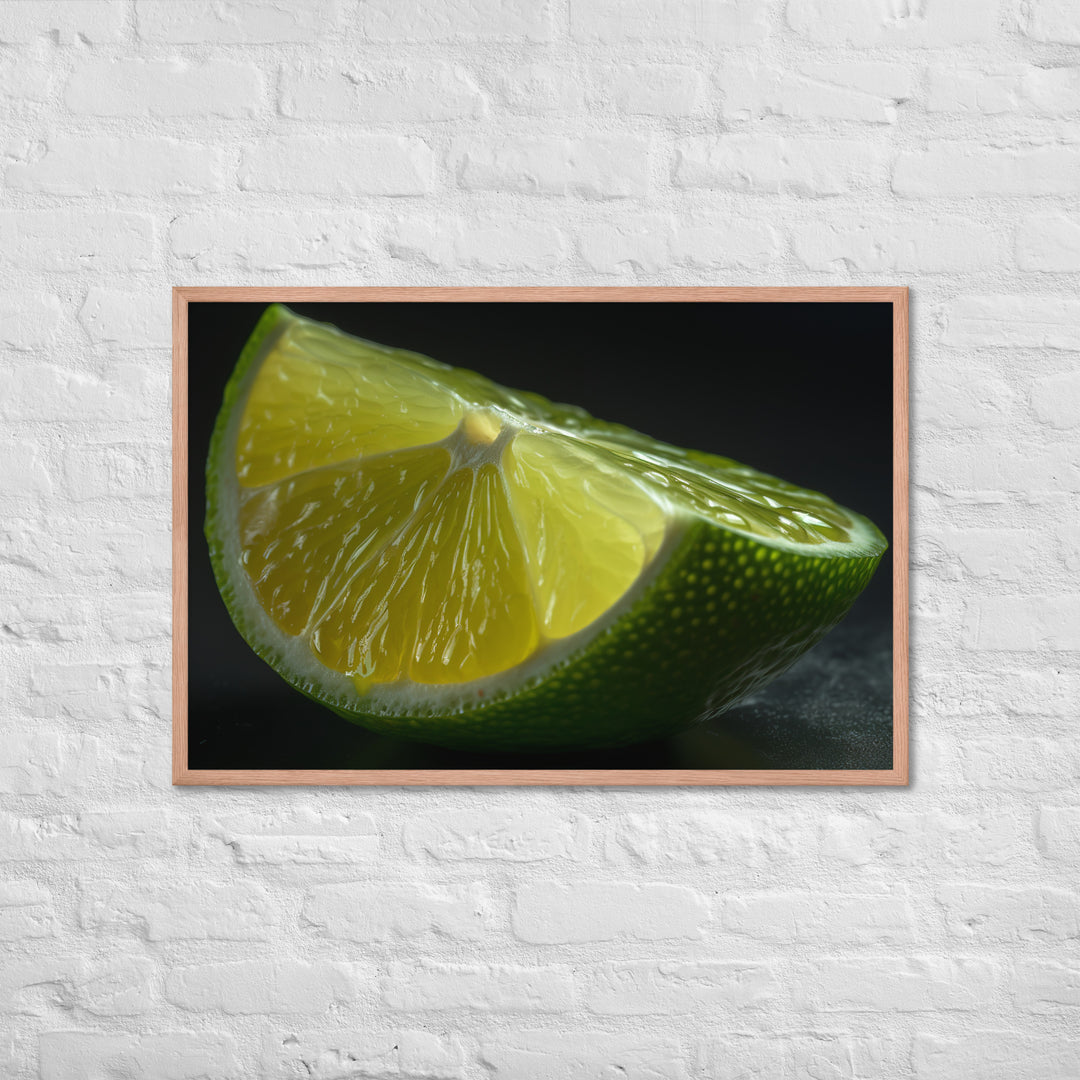 Lime Slice Framed poster 🤤 from Yumify.AI