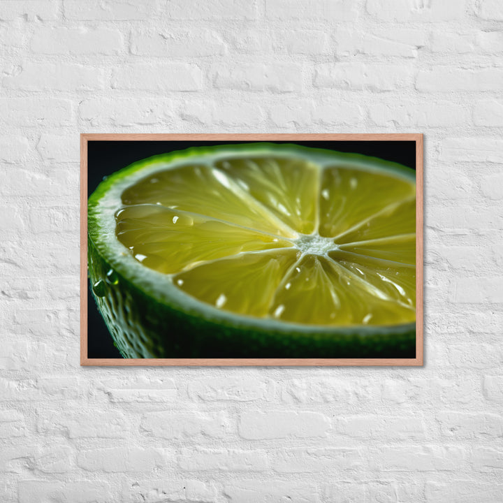 Lime Slice Framed poster 🤤 from Yumify.AI