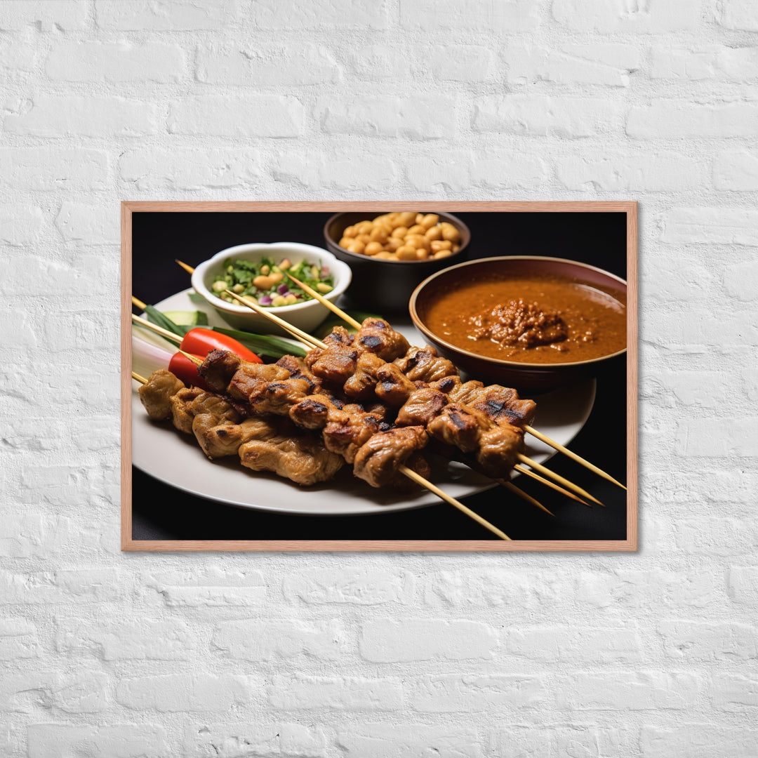 Satay Framed poster 🤤 from Yumify.AI