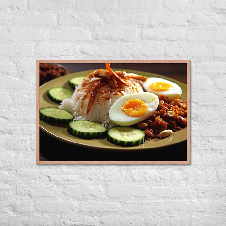 Nasi Lemak Framed poster 🤤 from Yumify.AI