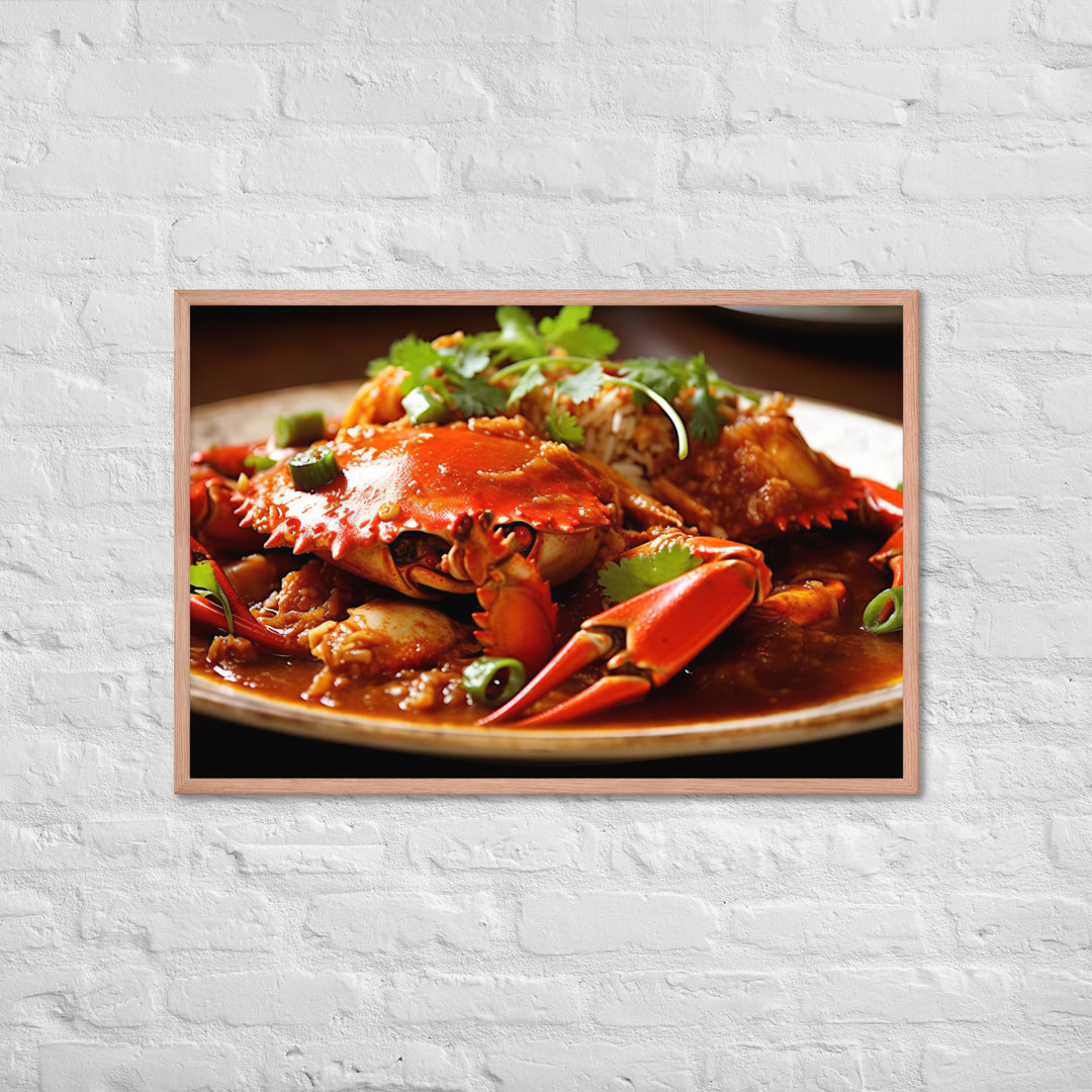 Chili Crab Framed poster 🤤 from Yumify.AI