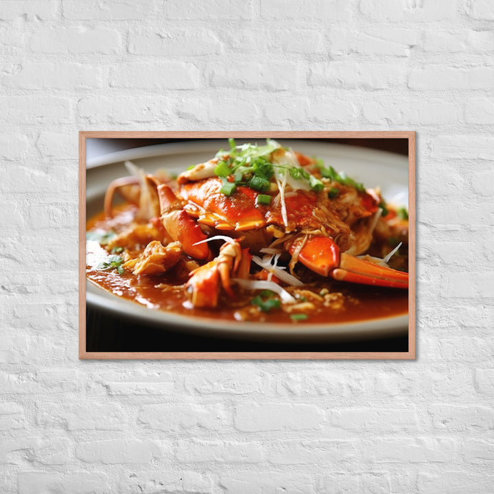 Chili Crab Framed poster 🤤 from Yumify.AI