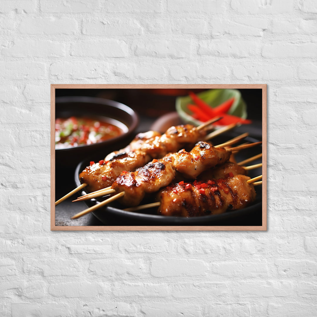 Sate Ayam Framed poster 🤤 from Yumify.AI