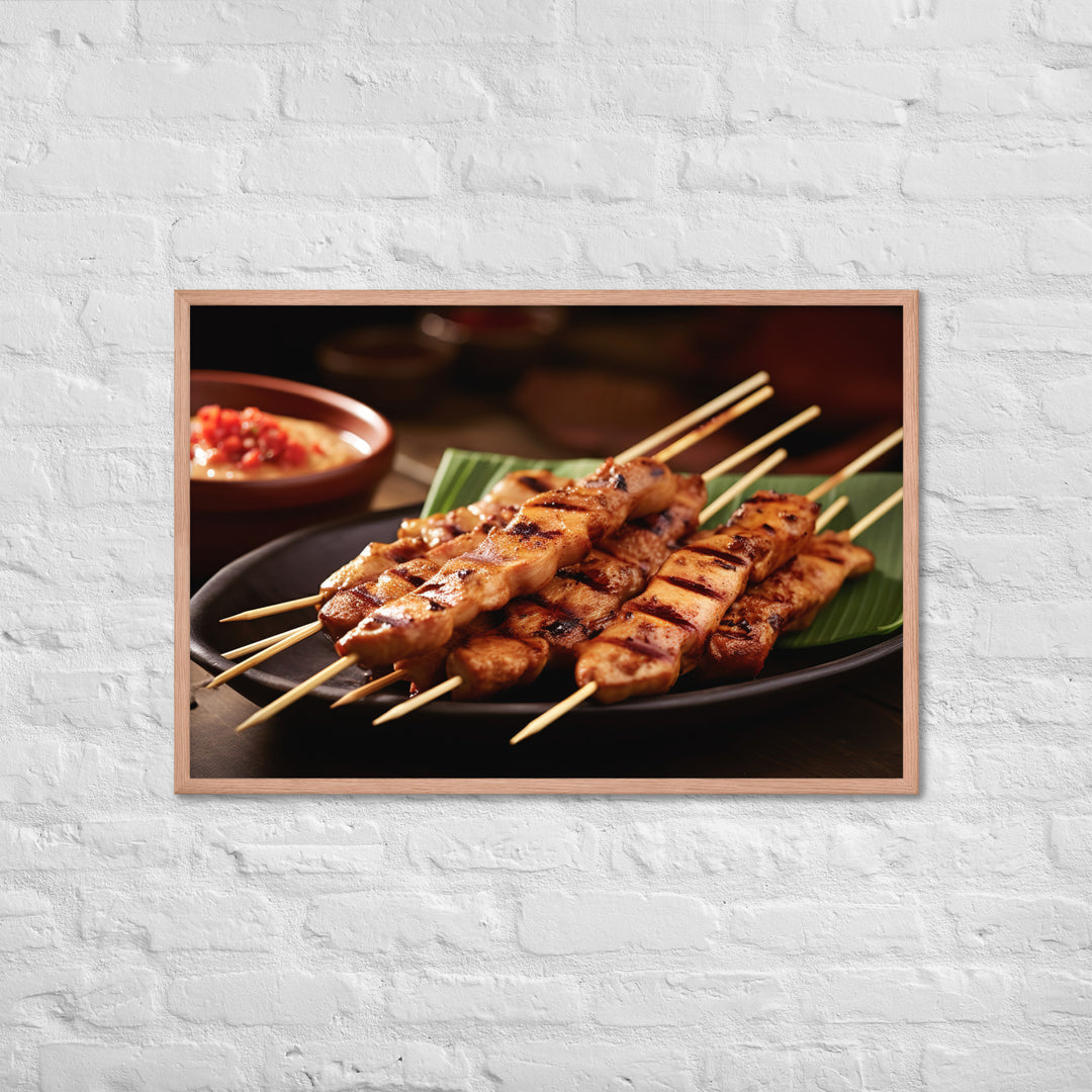 Sate Ayam Framed poster 🤤 from Yumify.AI