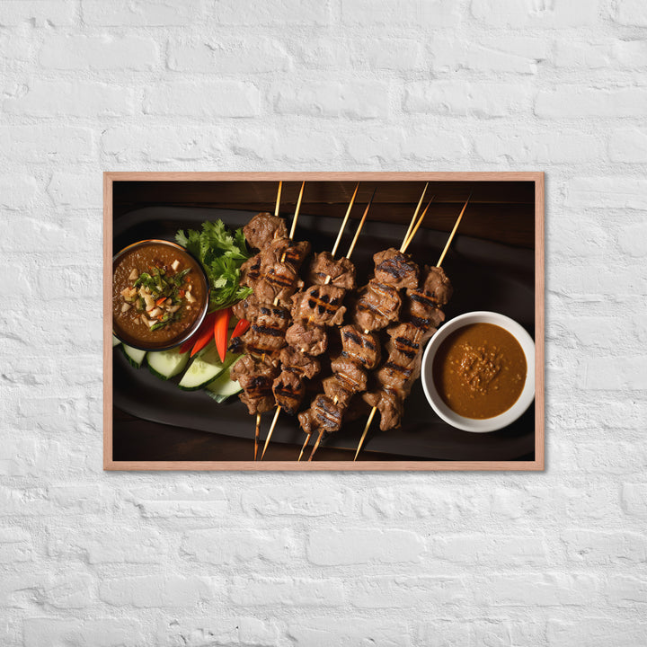 Satay Framed poster 🤤 from Yumify.AI