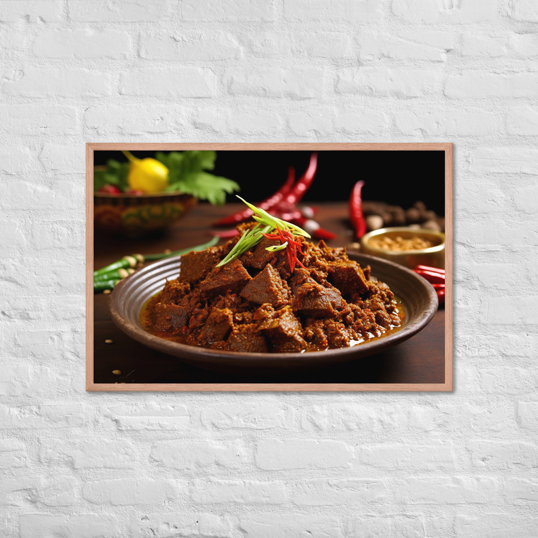 Rendang Framed poster 🤤 from Yumify.AI