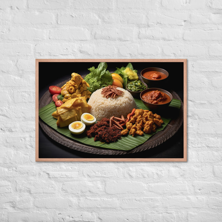 Nasi Padang Framed poster 🤤 from Yumify.AI