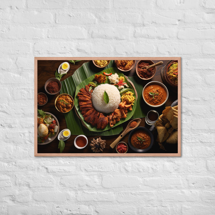 Nasi Padang Framed poster 🤤 from Yumify.AI