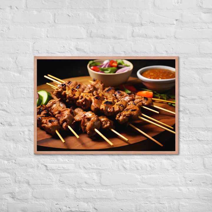 Satay Framed poster 🤤 from Yumify.AI