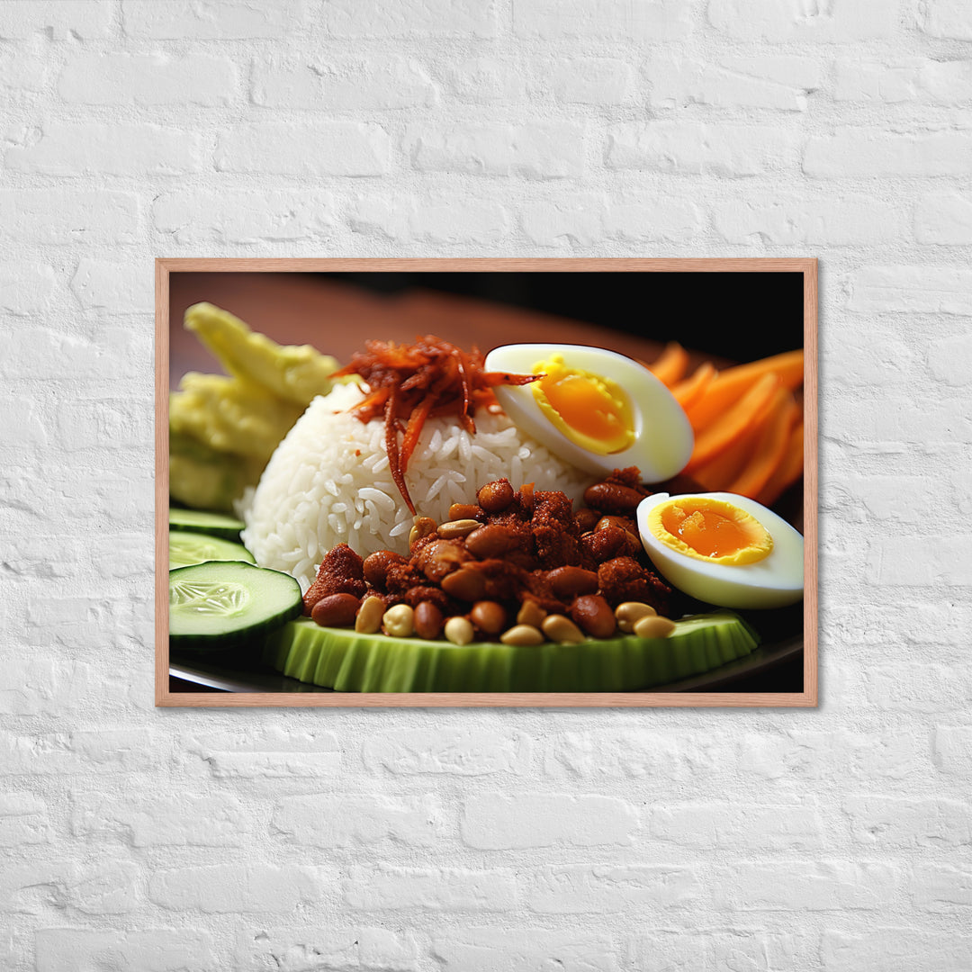 Nasi Lemak Framed poster 🤤 from Yumify.AI